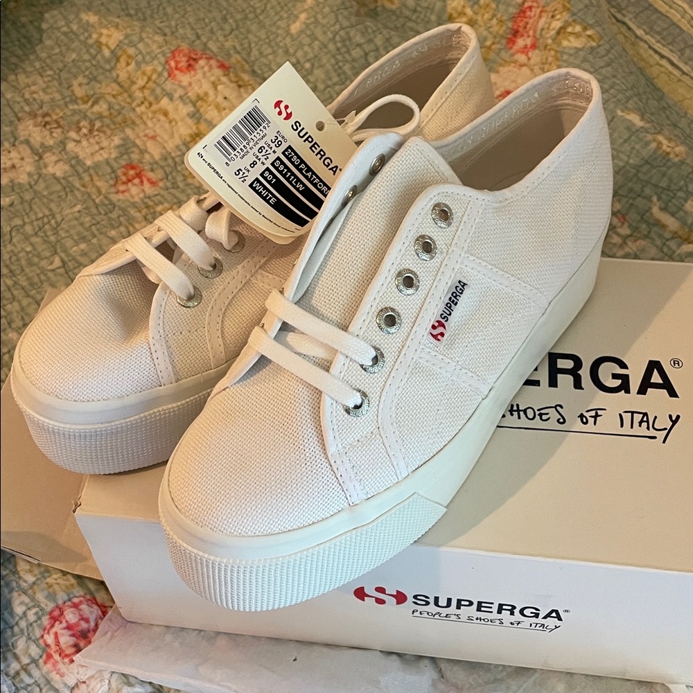 Superga Platform Sneakers white womens size 39 / 8